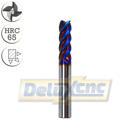 Vierklingen-TK-Fräser Φ8mm F-Nano blau