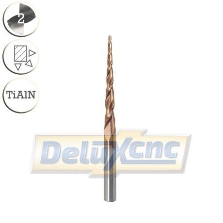 Radiuskegel-Hartmetallfräser R1/Lc60/D8/L100mm