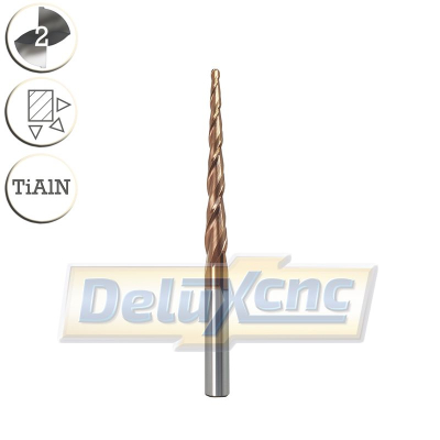 Radiuskegel-Hartmetallfräser R1,5 / Lc60 / D8 / L105 mm