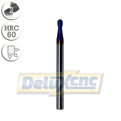 Two flute ball nose carbide End Mill Φ3mm F-Nano blue