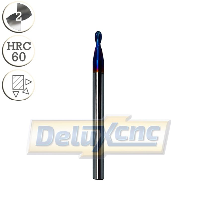 Dvoubřitá kulová TK fréza Φ2,5mm F-Nano blue