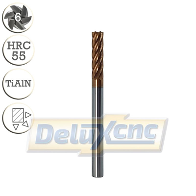 Šestbritá TK fréza TiAlN Φ4mm