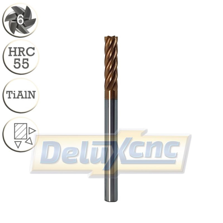 Sechszahn-TK-Fräser TiAlN Φ4mm