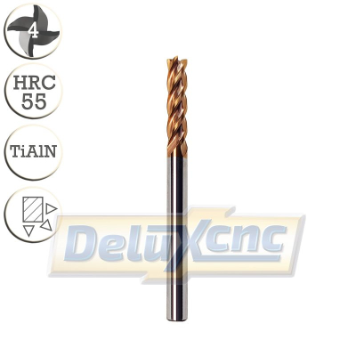 Čtyřbritá TK fréza TiAlN Φ6mm XL