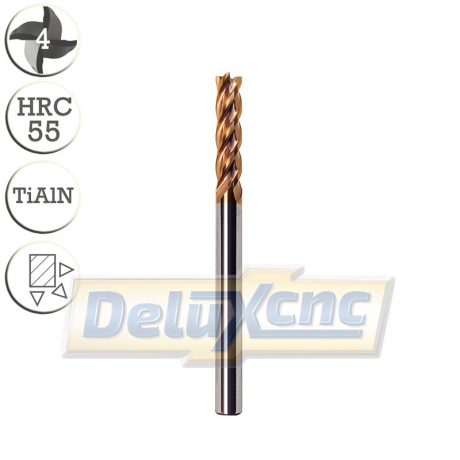 Vierschneidiger TK-Fräser TiAlN Φ6mm XL