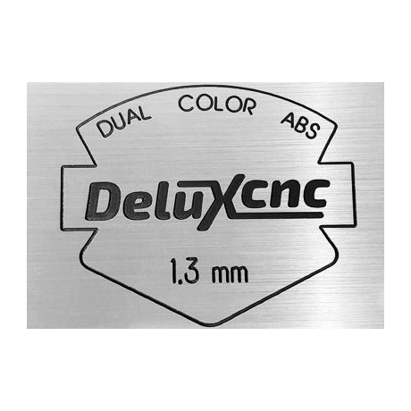 Zweifarbiger Kunststoff für Gravuren, gebürstetes Silber-Schwarz