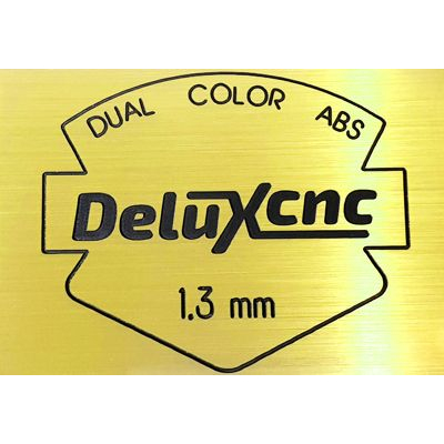 Zweifarbiger Kunststoff für Gravuren, gebürstetes Gold-Schwarz