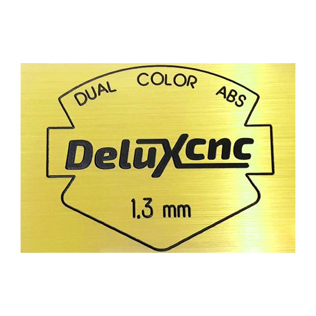 Zweifarbiger Kunststoff für Gravuren, gebürstetes Gold-Schwarz