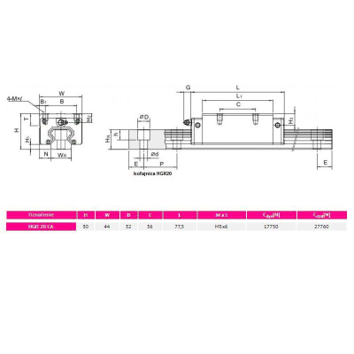 Linearführungswagen HGH20CA