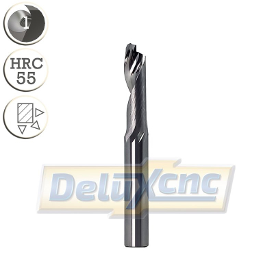 Einschneidiger Hartmetallschneider für Aluminium Φ6 Lc22 D6 L50mm