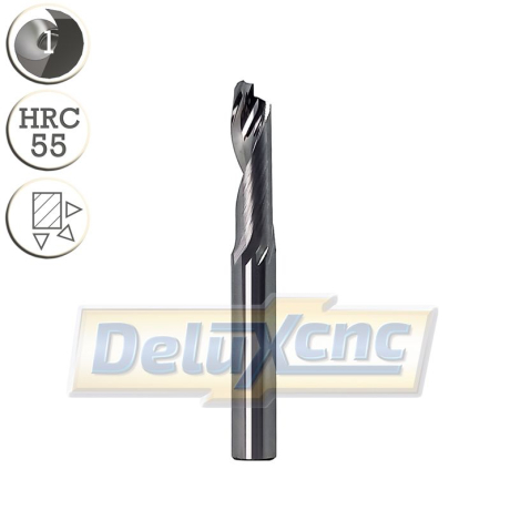 Einschneidiger Hartmetallschneider für Aluminium Φ6 Lc22 D6 L50mm