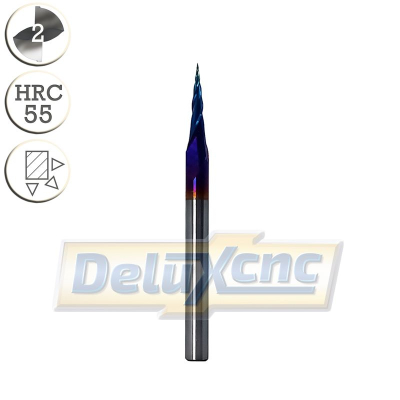 Tapered ball nose end mill NANO blue R0,1/4mm