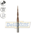 Two flute carbide tapered ball nose end mill TiAlN R0,5 / Lc30 / D6 / L75mm