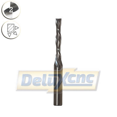 Doppelschneidiger Hartmetallfräser, Abwärtsschnitt Φ4mm Lc28mm