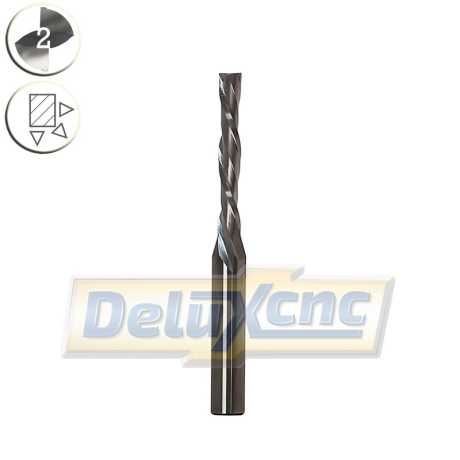 Doppelschneidiger Hartmetallfräser, Abwärtsschnitt Φ4mm Lc28mm