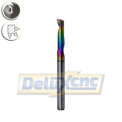 Single flute carbide end mill DLC coating Φ4 - Lc17 - L45mm