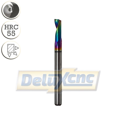 Einklingen-TK-Fräser für Aluminium-DLC-Beschichtung Φ3,175 - Lc7 - L38 mm