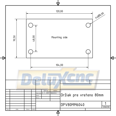 Spindle motor mount 80mm CNC6040