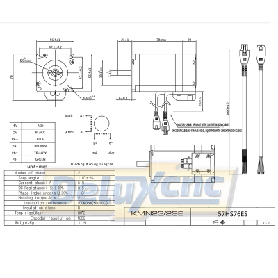 Krokový motor NEMA23 2Nm s enkóderom