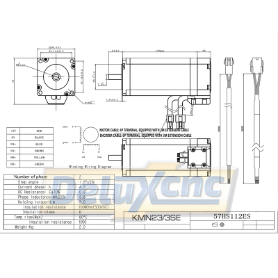 Krokový motor NEMA23 3Nm s enkóderom