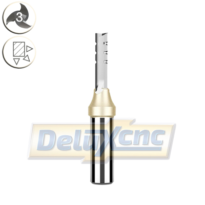Three-blade straight carbide end mill Φ6mm Lc22mm