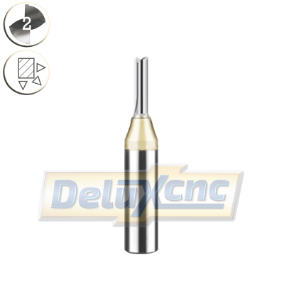 Two flute straight carbide end mill Φ2mm Lc8mm