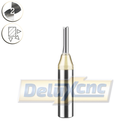 Doppelschneidiger gerader Hartmetallfräser Φ2mm Lc8mm