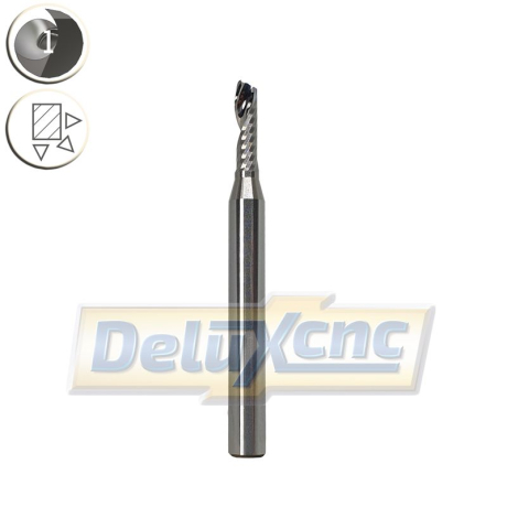 Hochwertiger einseitig geschliffener Hartmetallfräser Φ4mm Lc20mm D6mm