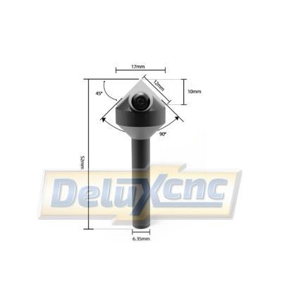 TCT 90° V-Nut-Schaftfräser