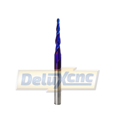 Two flute carbide tapered ball nose end mill Nano R1 /...