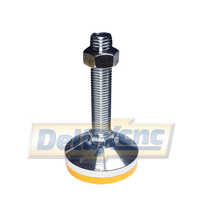 Adjustable steel non-slip foot Ø80 M20 fixed screw 100mm