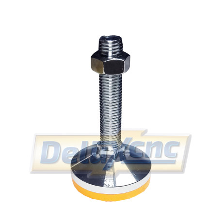 Verstellbarer, rutschfester Stahlfuß Ø80 M20 Befestigungsschraube 100 mm