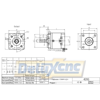 Nema17 planétová prevodovka
