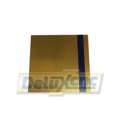 Double color plastic sheet gold gloss-black