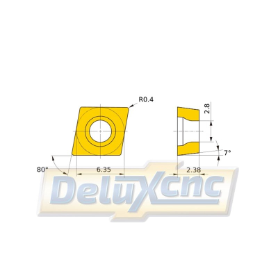 Carbide insert blade CCMT 060204 UE6020