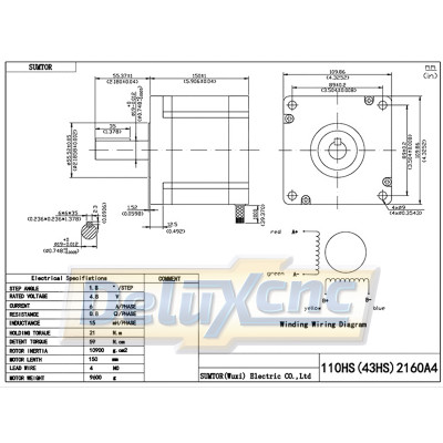 Nema43 stepper motor 21N.M.