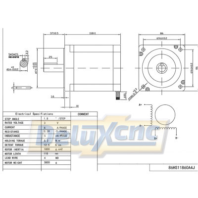 Schrittmotor NEMA 34 8,2 Nm