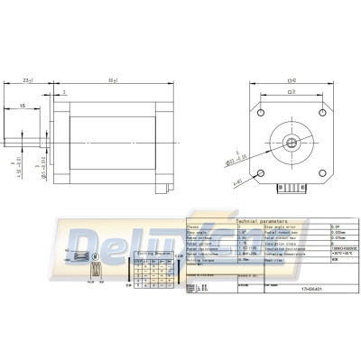 Stepper motor Nema17, 0.7 N.M