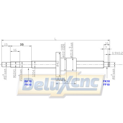 Ball screw SFU1204 + end machining