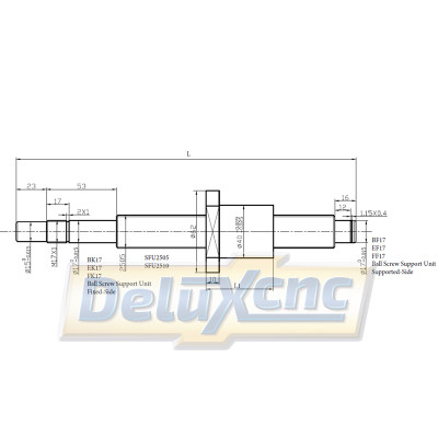 Ball screw SFU2510 + end machining