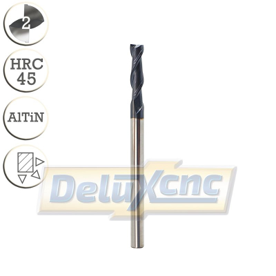 Two flutes carbide end mill cutter TiAlN coated 5/15 mm long