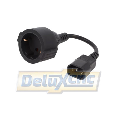 Cable reduction IEC C14 / Schuko 3x0.75mm2 0.15m