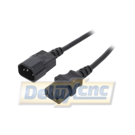 Kabel IEC C13 Buchse / IEC C14 Stecker 3x0,75 mm² 1,8 m