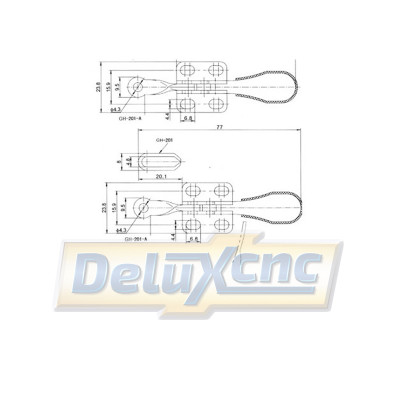 Quick-release toggle clamp GH-201-L