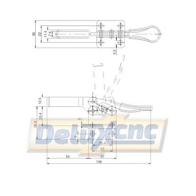 Quick-release toggle clamp GH-201-B
