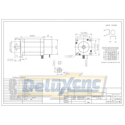 Nema23-Schrittmotor mit Bremse 2,2 Nm