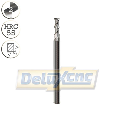 Two flutes carbide end mill cutter for aluminium Φ3mm D3