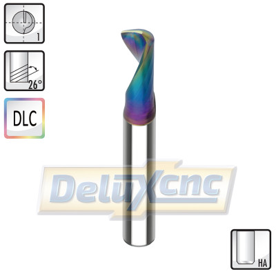 Einzelklingen-TK-Fräser, DLC-Beschichtung, Φ1 mm DIN6535HA
