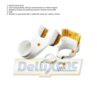 Sawdust extraction head for 80mm spindle