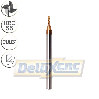 Four flute carbide End Mill  TiAlN Φ2,5mm
